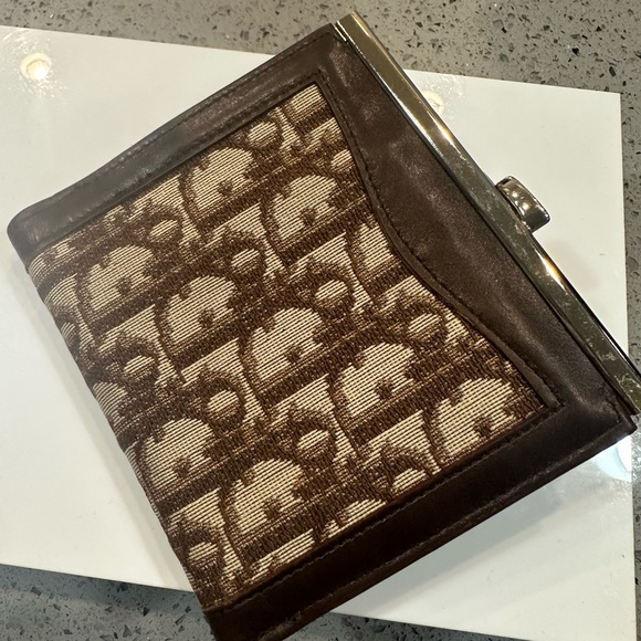 Dior Brown and Cream Wallet - Picture 1 of 7